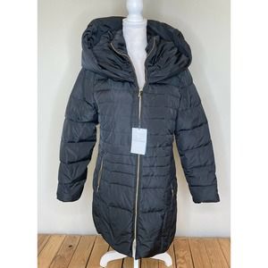 NWT COLE HAAN Full Zip Hooded Down Parka L